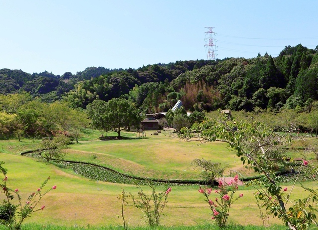 太平洋岸で唯一の産油地だった牧之原市の相良油田。現在は、油田坑の跡地が「油田の里公園」として整備され、市民の憩いの場となっている（19日）
