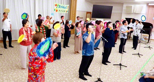 池田県国際圏琉球本陣本部久米支部（16日、沖縄国際平和会館で）