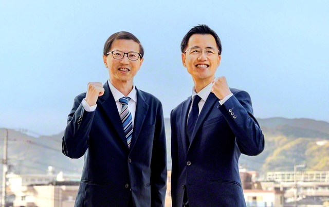 左から山﨑青年部長、和田男子部長