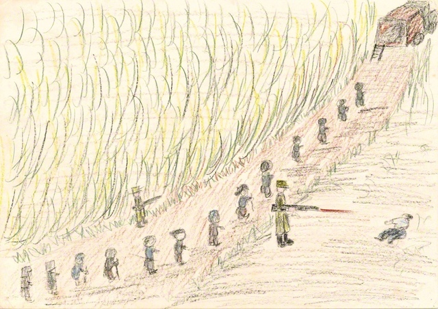 【南城市・奥武島】捕虜になり、30人くらいがトラックに乗せられていった。歩けなくなったおばあさんを米兵が撃ち殺した。いつ思い出しても涙が出る