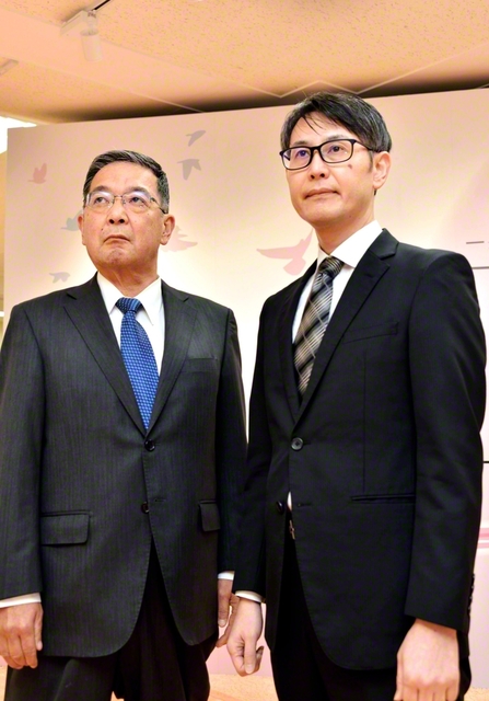 師弟誓願に燃える井上総県長㊨と三浦同総合長