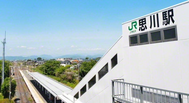 75年前、若き池田先生が降り立った、浄圓寺の最寄り駅、国鉄（当時）・両毛線の思川駅の現在の様子（5月撮影、小山市内）