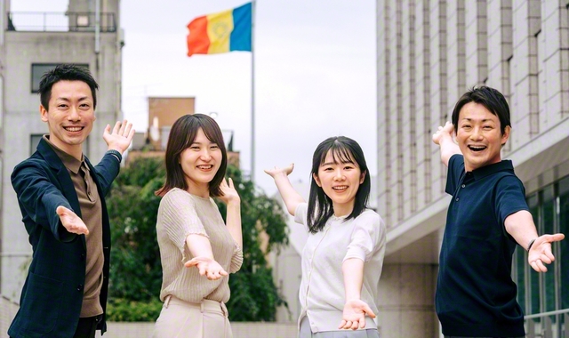 東京（23区）の未来部・少年少女部のリーダー。右から、馬場未来部長、岸野女子未来部長、市之瀬少女部長、石井少年部長