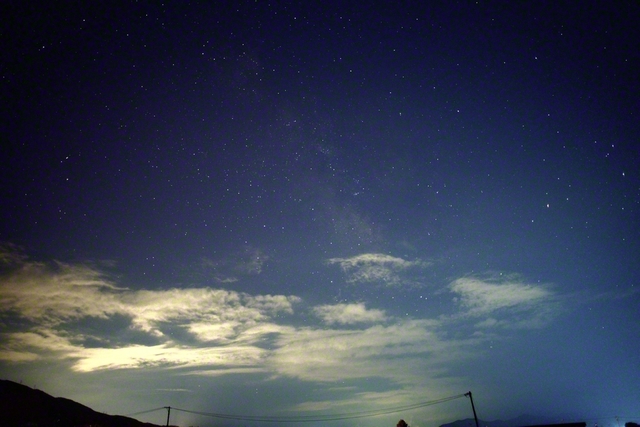 星空に見守られて（7月30日、松本市、森田昭治通信員）
