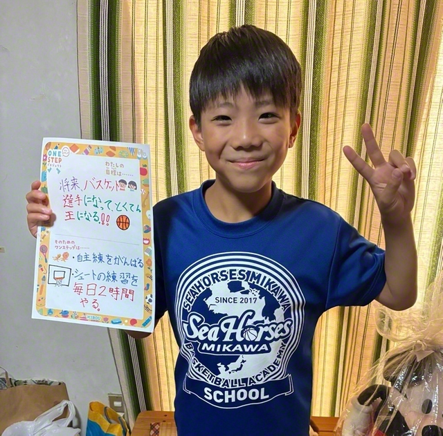 長崎・4年 久保田怜さん 「バスケット選手になって、得点王になる! そのためのワンステップは、シュートの練習を毎日、2時間やる」