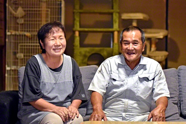 9月10日に結婚記念日を迎えた石川さん夫妻（きぬ子さん㊧と昭安さん）