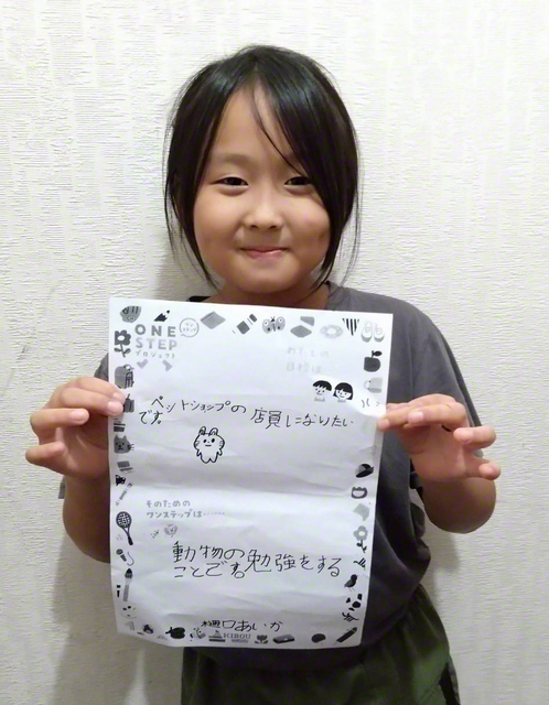 埼玉・3年　樋口愛華さん　「動物が大好きなのでペットショップの店員さんになりたいです。そのために動物のことを勉強したりトリマーの資格をとりたいです」