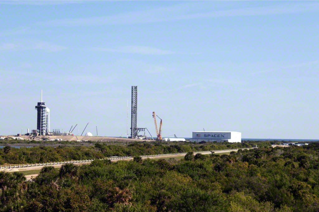 歴史上重要な役割を果たしてきた「LC-39」の発射場を見学。「LC-39A」の発射場は、民間宇宙ロケットの打ち上げが行われる