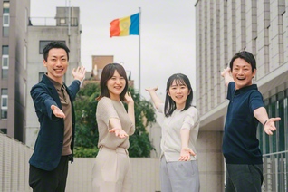 東京（23区）の未来部・少年少女部のリーダー。右から、馬場未来部長、岸野女子未来部長、市之瀬少女部長、石井少年部長