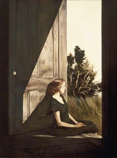 《クリスティーナ・オルソン》1947年　テンペラ、パネル　マイロン・クニン・コレクション、ミネアポリス　Myron　Kunin　Collection　of　American　Art，Minneapolis，MN　photo:Curtis　Galleries，Inc.©2026　Wyeth　Foundation　for　American　Art/ARS，New　York/JASPAR，Tokyo